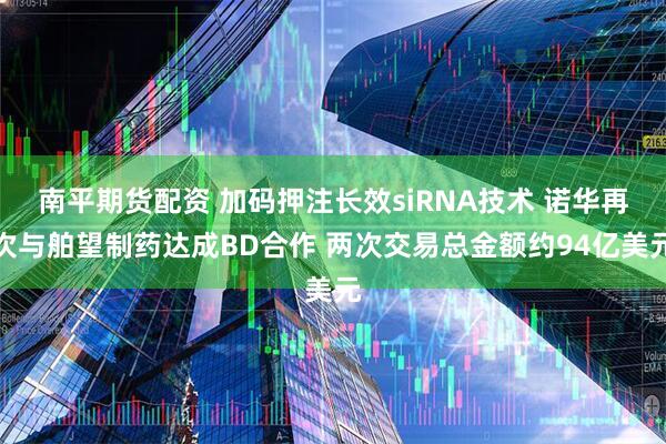 南平期货配资 加码押注长效siRNA技术 诺华再次与舶望制药达成BD合作 两次交易总金额约94亿美元